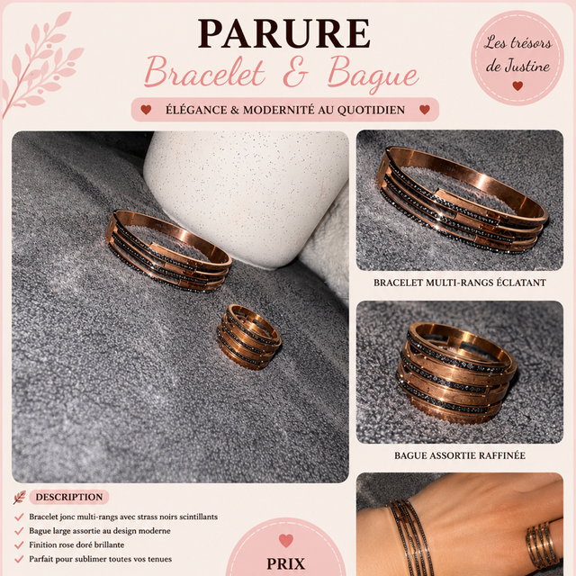 Parure bracelet & bague