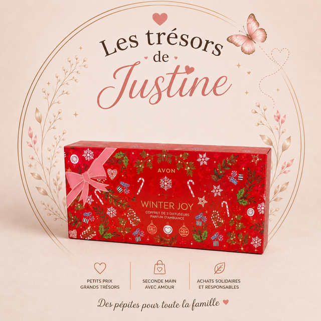🎄 AVON Winter Joy – Coffret de 3 diffuseurs à bâtonnets