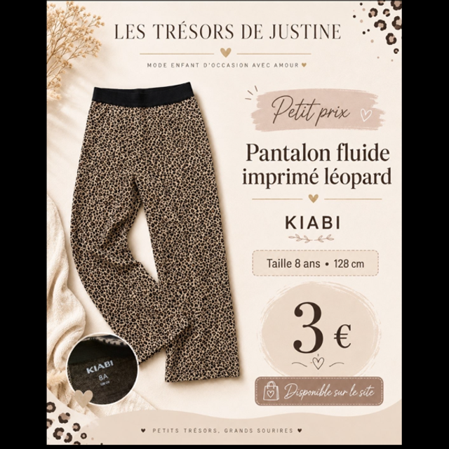 Pantalo fluide leopard