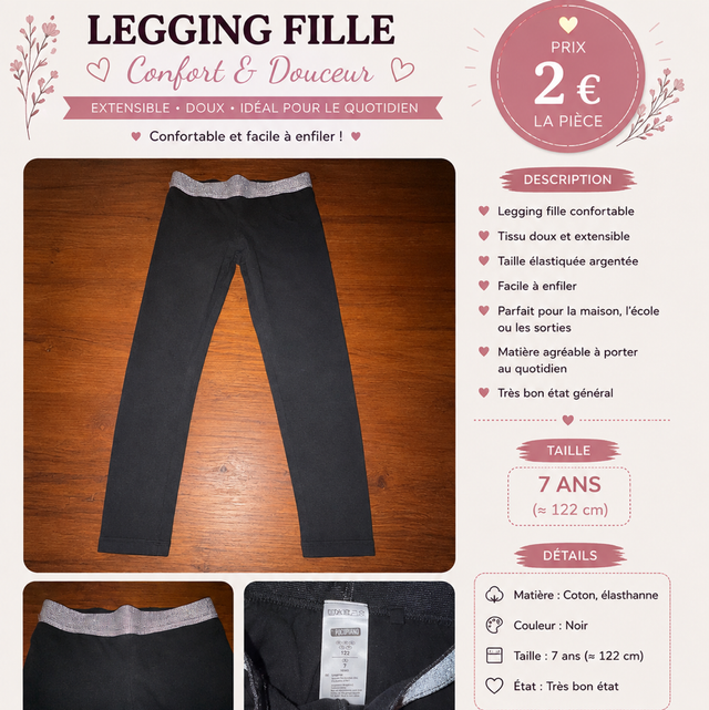 Legging ceinture pailletée