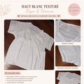 Haut blanc texturé