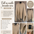 Pull en maille torsadé écru