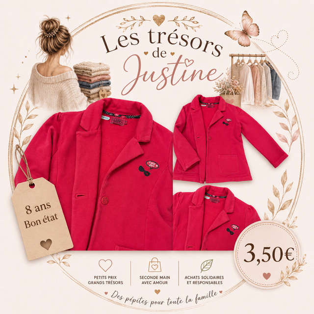 Veste Rouge t8 ans