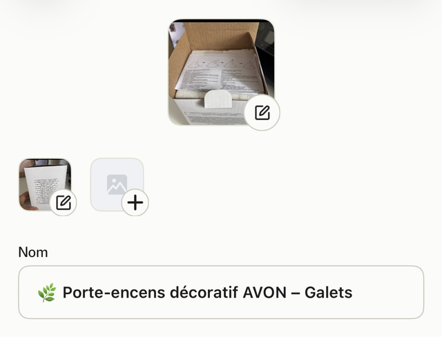 🌿 Porte-encens décoratif AVON – Galets