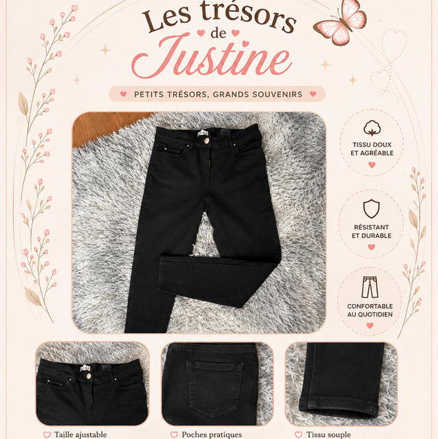 👖 Pantalon / jean noir femme T40