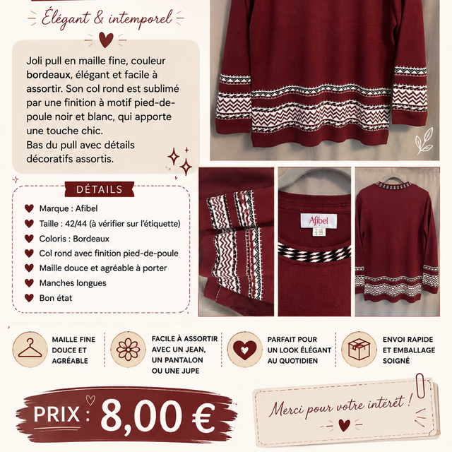 Pull bordeaux