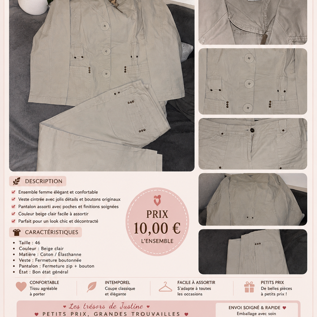 Ensembles Veste+pantalons