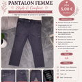 Pantalon stylé & confort gris foncer