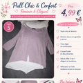 Pull violet pastel léger