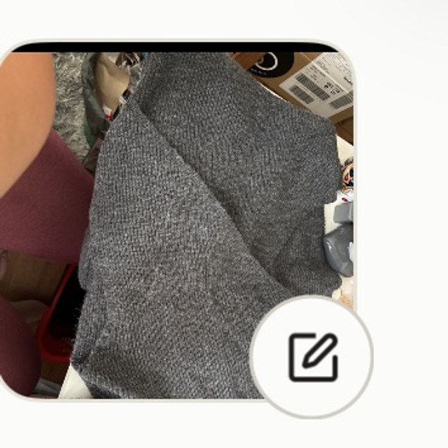 🩶 Pull gris en maille avant croiser  – Femme
