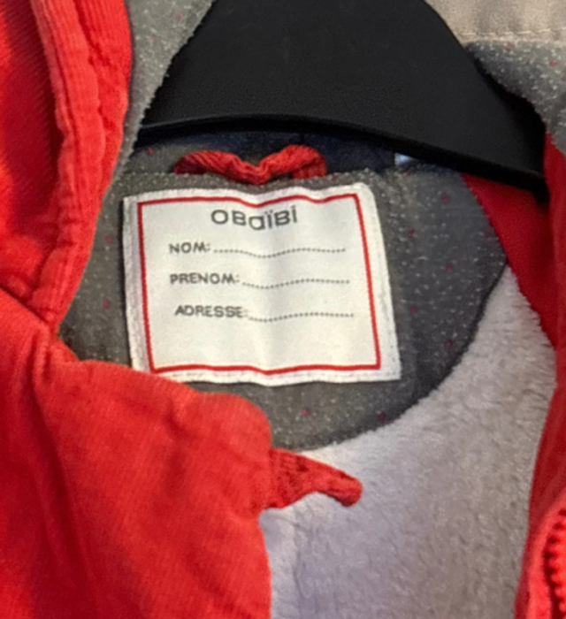 ❤️ Manteau bébé en velours côtelé – 23 mois