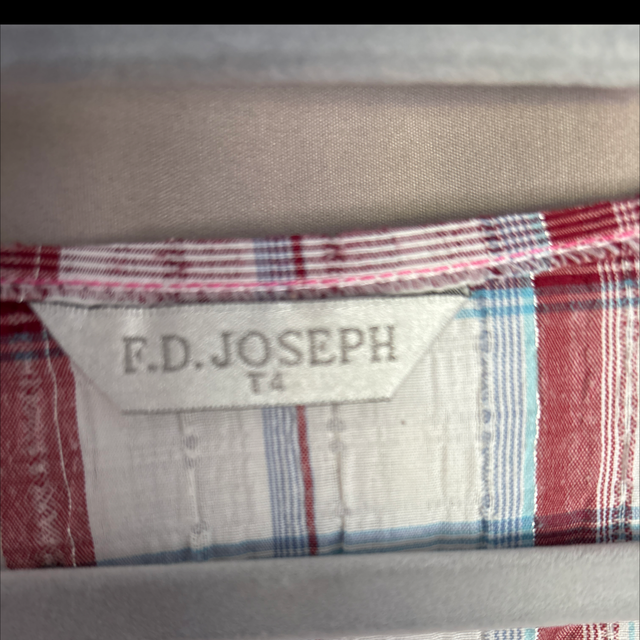 Tunique / blouse à carreaux F.D. Joseph – Taille T4 ❤️🤍