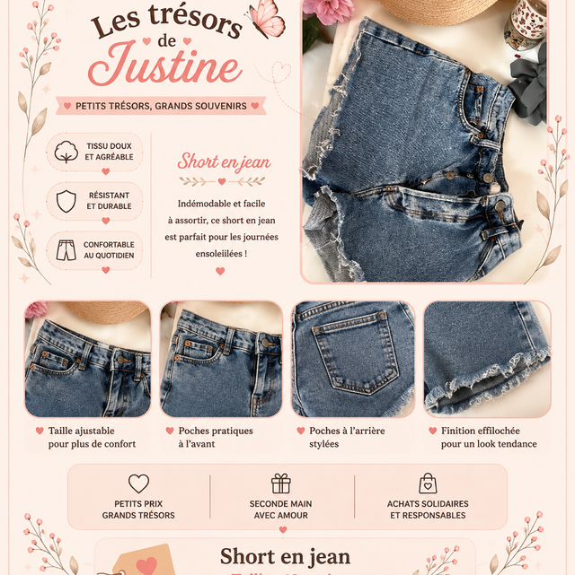 👖 Short en jean MNG Denim – Taille 40