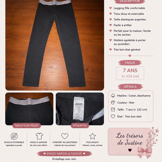Legging ceinture pailletée