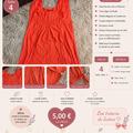 Haut femme Tissaia – Taille 46/48 – Rouge corail ❤️