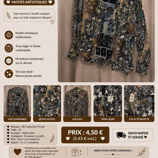 Chemise RB Collection privé