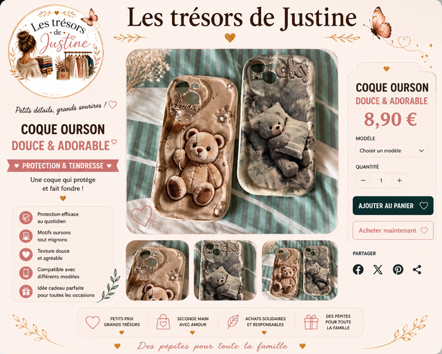 Lot de deux belle coque lucky iPhone 15