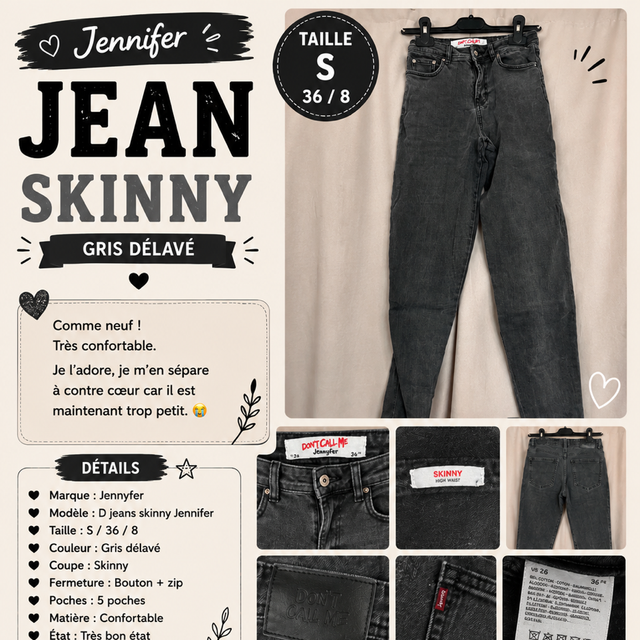 Jeans skinny noir