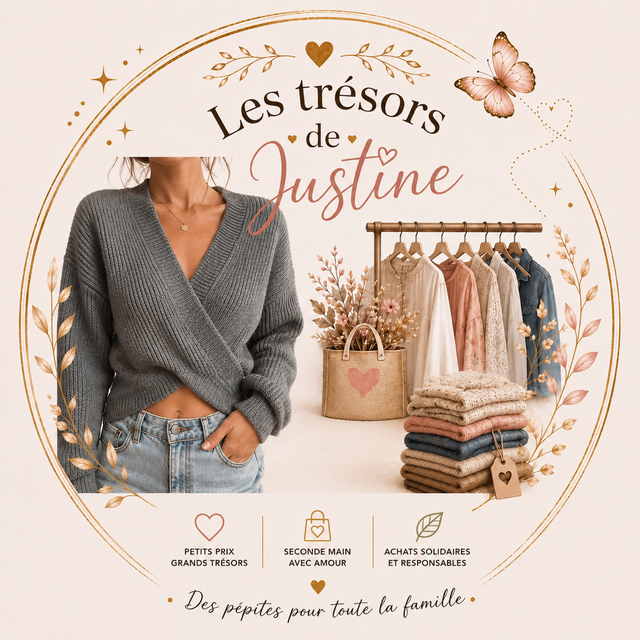 🩶 Pull gris en maille avant croiser  – Femme