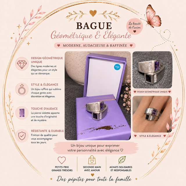 Bague géométrique