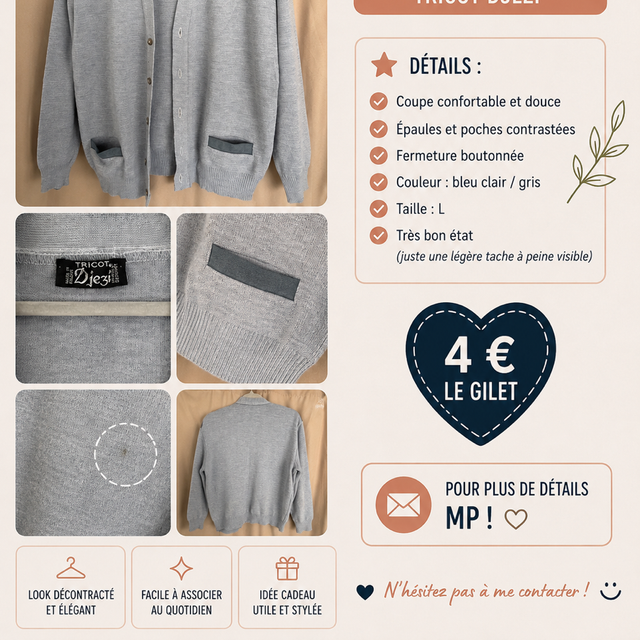 Gilet gris claire