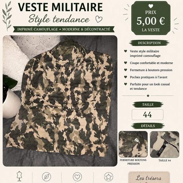 Veste style militaire
