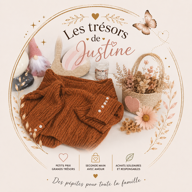 🧶 Pull femme maille ajourée – Camel / rouille Taille L