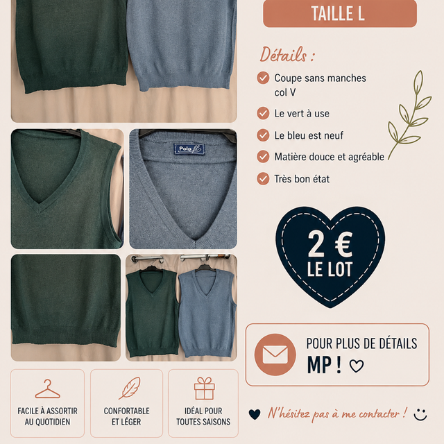 Lot de deux sur chemise