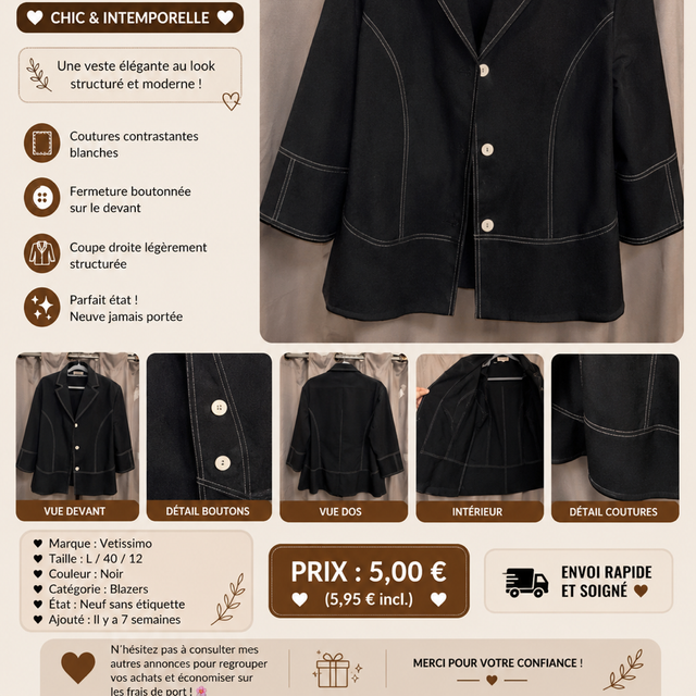 Veste noir