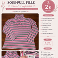 Pull rayure rose & violet
