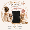 🖤 Blouse / top noir avec dentelle XL – Femme