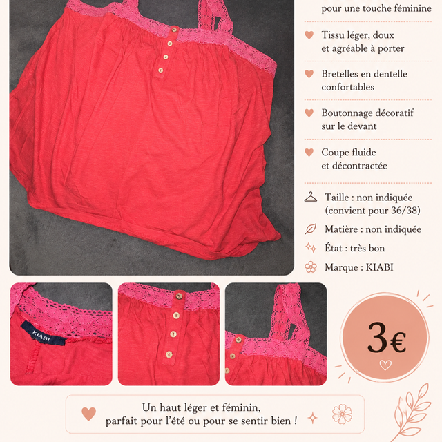 Débardeur rose