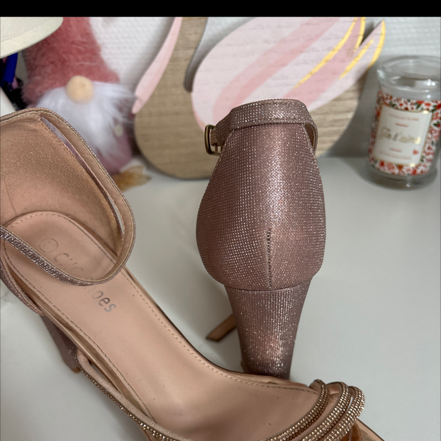 👡 Sandales à talons CHC-Shoes – Rose poudré / doré