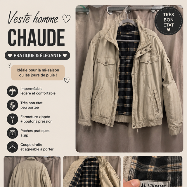 Veste chaude homme