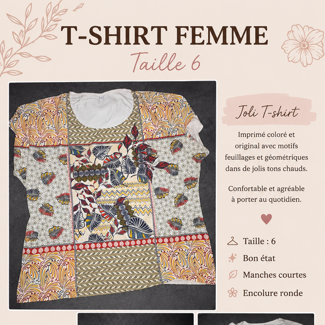 T-shirt Femme Taille 6