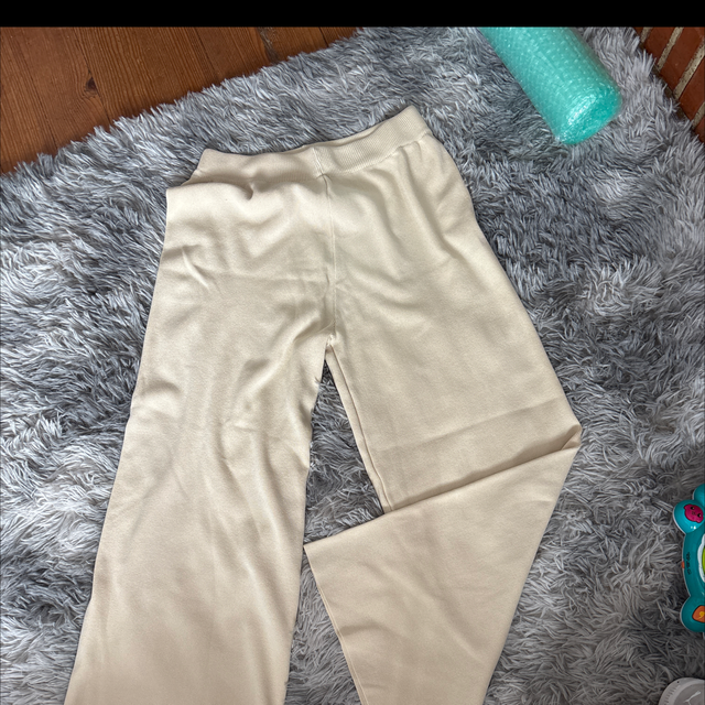 Pantalon large Taille L beige