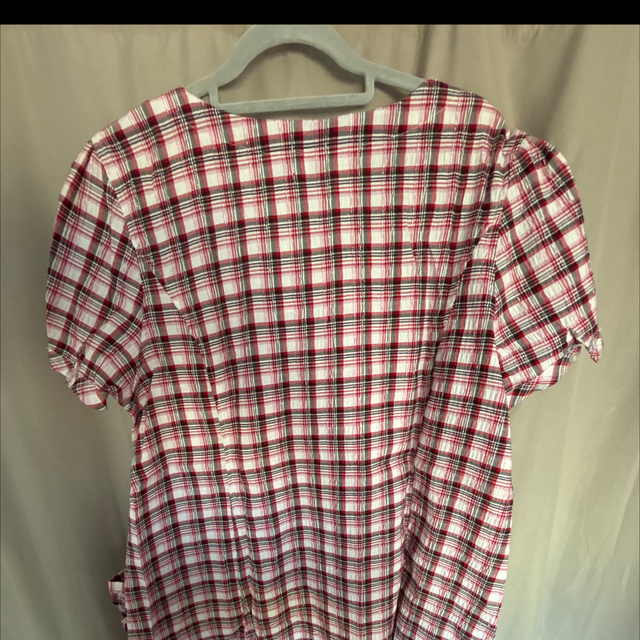 Blouse / tunique à carreaux rouge et blanc ❤️