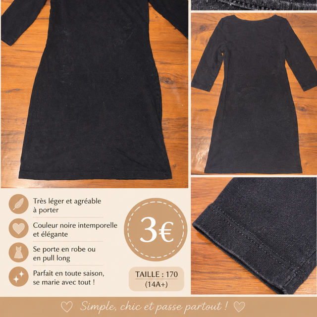 Robe fin noir