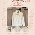 👔 Chemise blanche rayée Fashion Plus – Taille 50