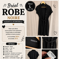 Robe noir à bouton breal