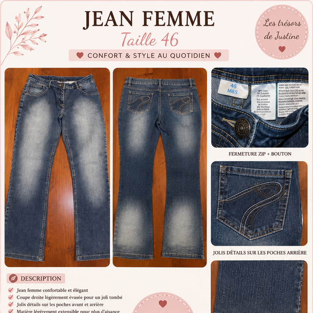 Jeans femme dégradée