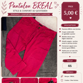 Pantalon rouge breal