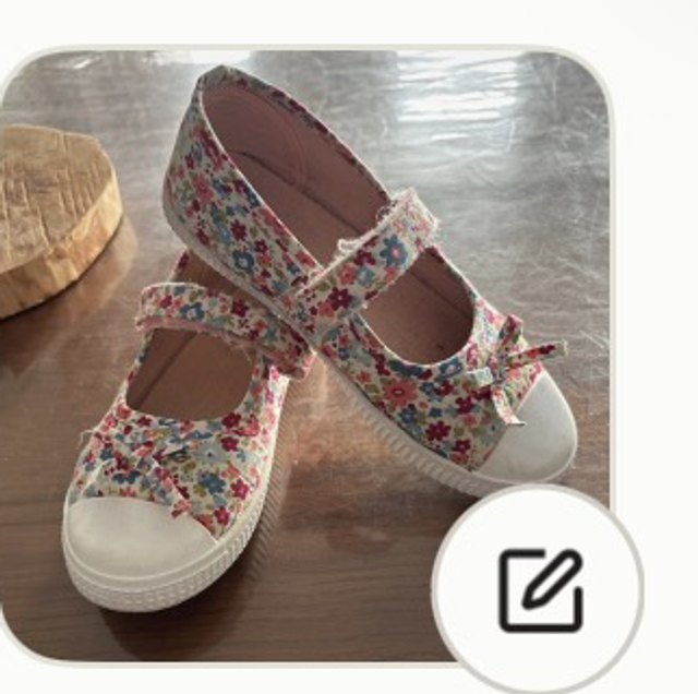 Ballerines / tennis fille fleuries – E.P.C – Taille 30 🌸