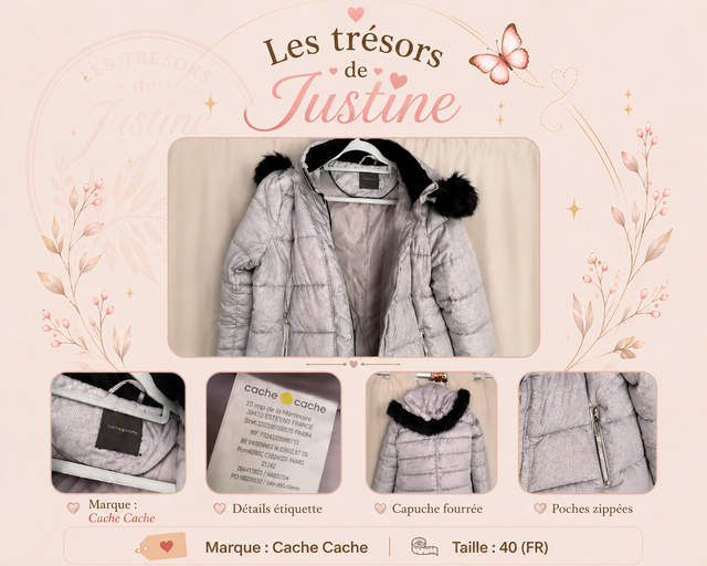 🏷️ Marque : Cache Cache 📏 Taille : 40 (FR)