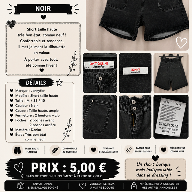 Short taille haute