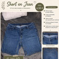 Short jeans bleu foncé
