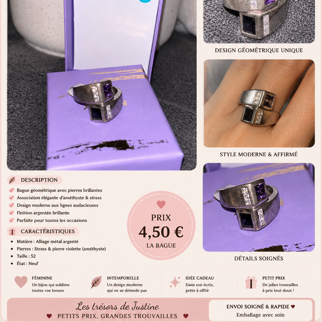 Bague géométrique