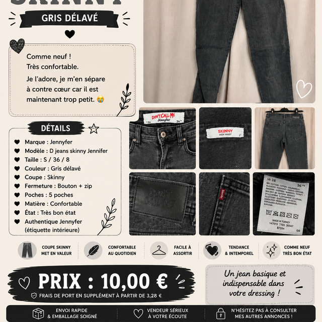 Jeans skinny noir